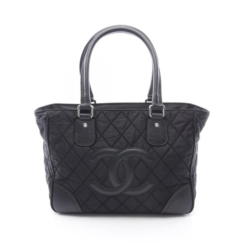 Chanel Paris York Tote Bag Leather Black